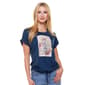 Womens Tru Self Short Sleeve Dolman Tunnel Hem Graphic Tee - image 1