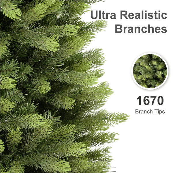 Puleo International 7.5ft. Pre-Lit Kensington Fir Christmas Tree