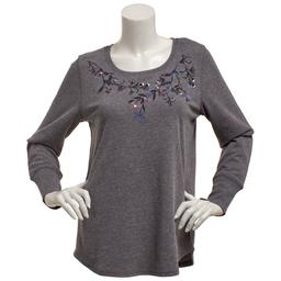 Plus Size Architect(R) Long Sleeve Embroidered Neck Thermal Tee