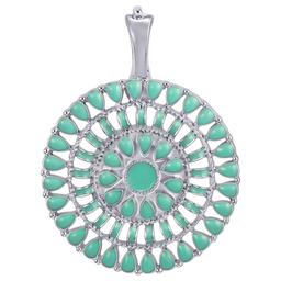Wearable Art Turquoise Stone Disc Enhancer