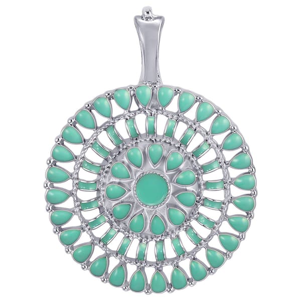 Wearable Art Turquoise Stone Disc Enhancer - image 