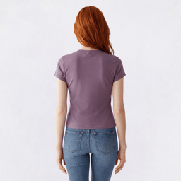 Juniors Cotton Candy Short Sleeve Butter Crew Neck Tee