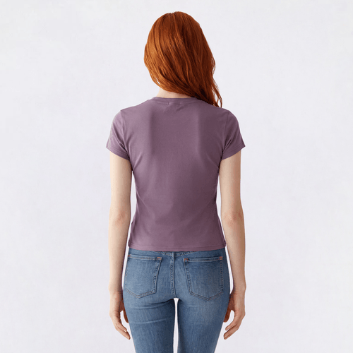 Juniors Cotton Candy Short Sleeve Butter Crew Neck Tee