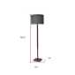HomeRoots 59in. Brown And Black Solid Wood Floor Lamp - image 4
