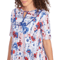 Womens Ruby Rd. Americana Chic Riviera Floral Stripe Blouse - image 5