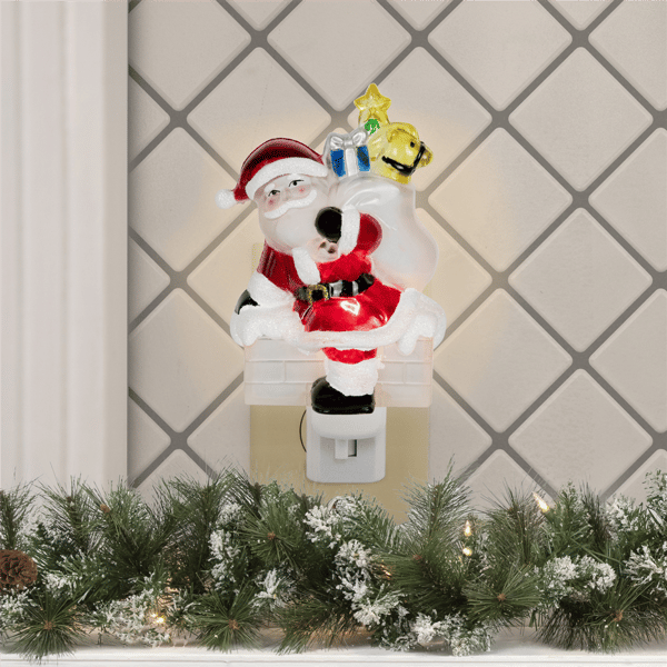 Northlight Santa Climbing Chimney Christmas Nightlight - image 