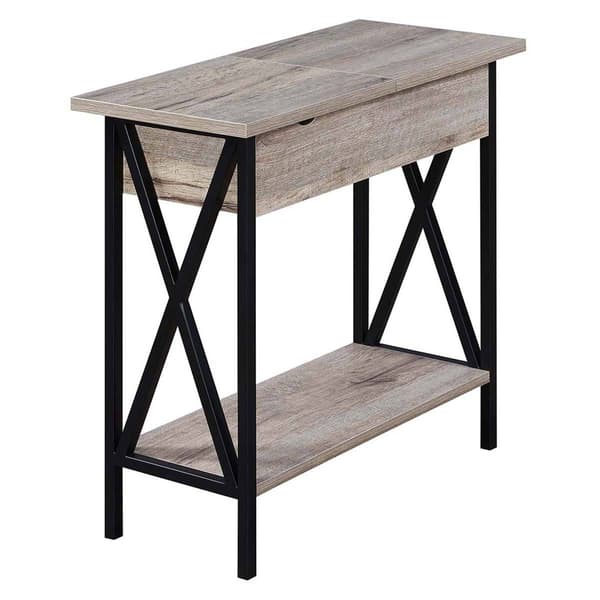 Convenience Concepts Tucson Flip Top End Table w/ Charging Port