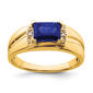 Mens Gentlemens Classics(tm) 14kt. Gold Sapphire & Diamond Ring - image 1
