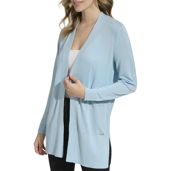 Womens Calvin Klein Long Sleeve Solid Open Cardigan - image 