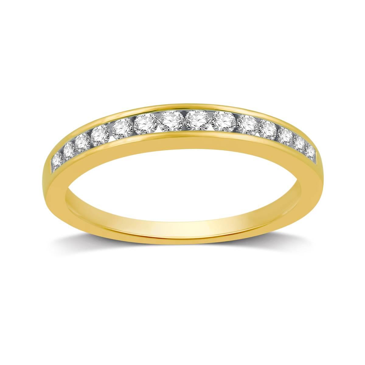 Endless Affection™ Yellow Gold 1/4ctw. Diamond Band