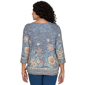 Womens Alfred Dunner Tuscany Square Neck Floral Sweater - image 2