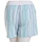Womens da-sh Linen Shorts with Roll Cuff-Blue/Green - image 3