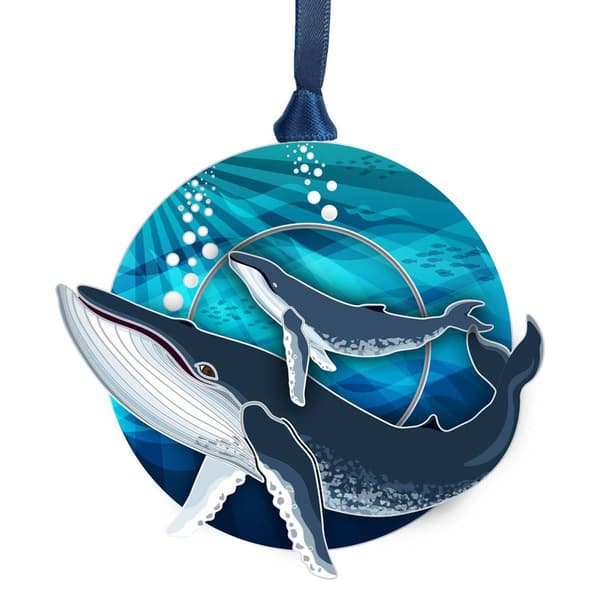 Beacon Design Humpback Mom &amp; Calf Ornament - image 