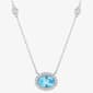 Nova Star(R) Swiss Blue Topaz & Lab Grown White Sapphire Necklace - image 1