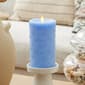 Luminaria 3x6.5 Embossed Mermaid Flameless Pillar Candle - image 1