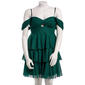 Juniors Plus Emerald Sundae Glitter Tulle Tiered Skater Dress - image 1