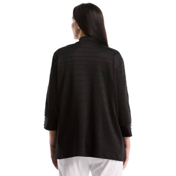 Plus Size Rafaella® 3/4 Sleeve Textured Knit Cardigan