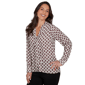 Petite Emaline Country Code Tie Neck Medallion Blouse - image 3