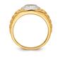 Mens Pure Fire 14kt. Two-Tone Gold Lab Grown Diamond Round Ring - image 5