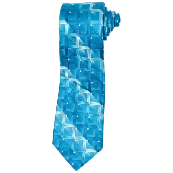 Mens Perry Ellis Blue Hill Geometric Tie - image 