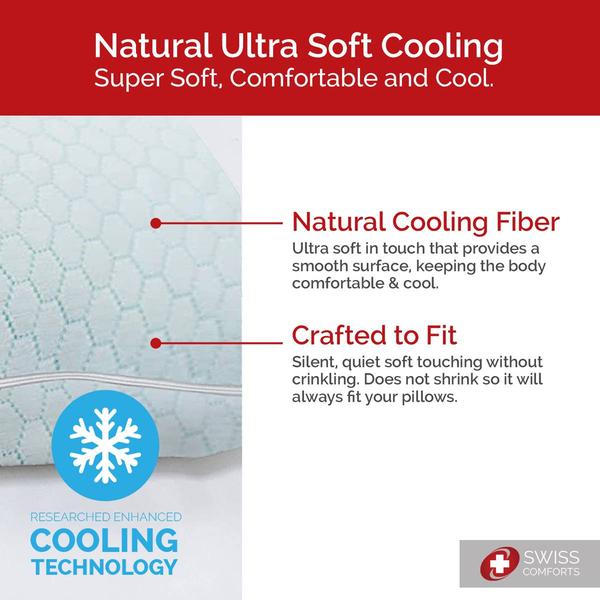 Swiss Comforts Cooling 2 Pack Pillow Protectors