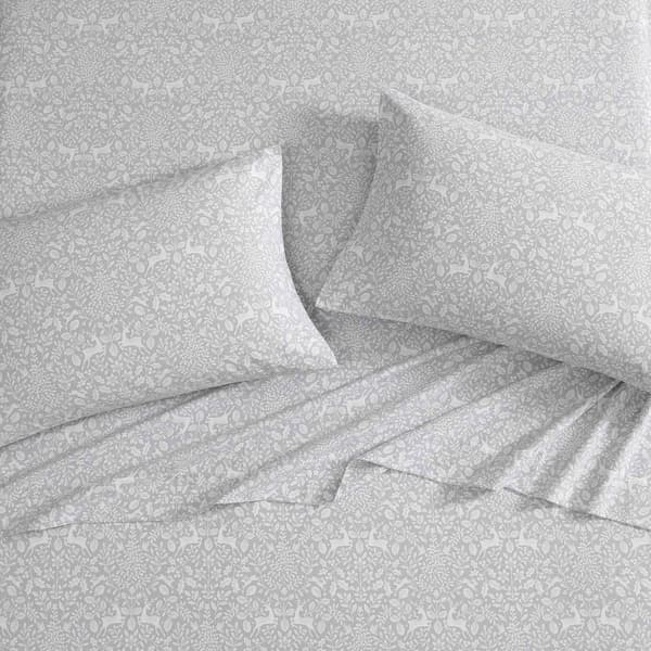 Laura Ashley Deer Dance Cotton Flannel Sheet Set