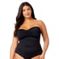 Plus Size Anne Cole Solid Twist Front Shirred Tankini - image 1