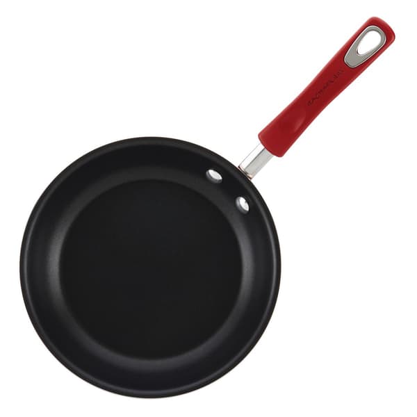 Rachael Ray&#174; Hard Enamel Nonstick 9.5in Red Deep Skillet