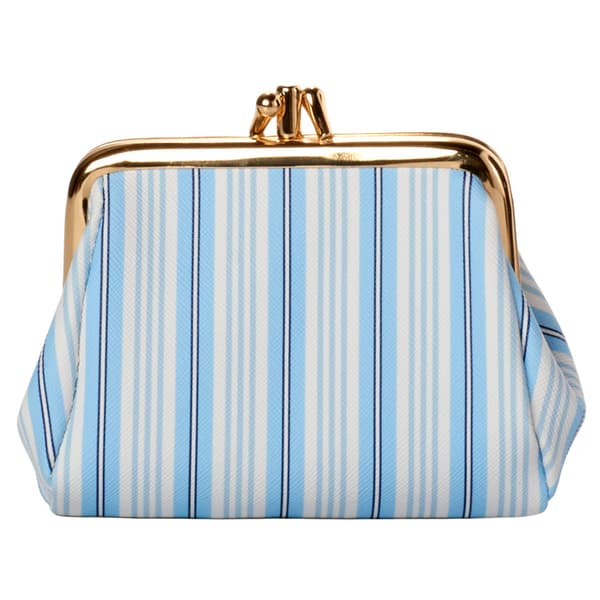 Womens Buxton Triple Frame Striped Wallet