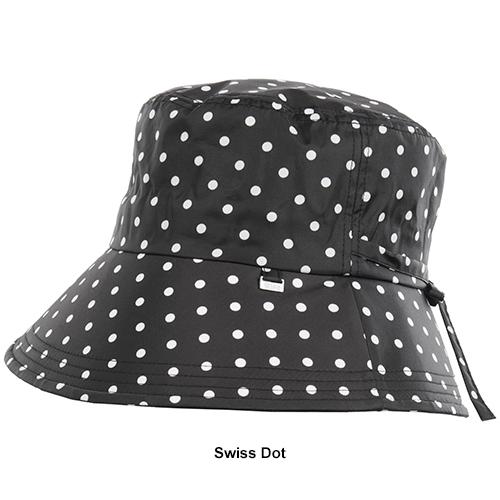 Womens Totes Bucket Tie Big Brim Rain Hat