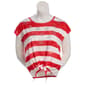 Womens Thomas & Olivia Short Sleeve Star Stripe Tie Front Blouse - image 1
