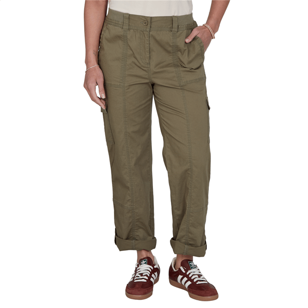 Plus Size Ruby Rd. Seasonal Key Items Roll Cuff Utility Cargo Po - image 