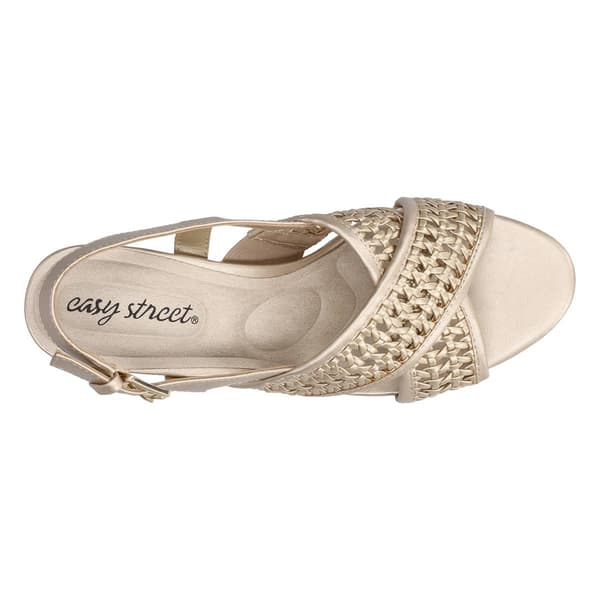 Womens Easy Street Sol Woven Slingback Heeled Dress Sandals