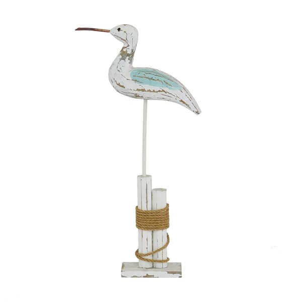 9th & Pike&#174; Coastal Wood And Jute Seabird Sculpture