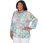 Plus Size Alfred Dunner Classics Stained Glass Floral Blouse - image 3