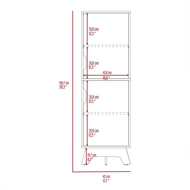 FM FURNITURE British White Single Pantry
