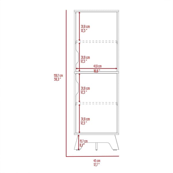 FM FURNITURE British White Single Pantry