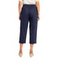Petite Hasting & Smith Cotton Crinkle Tie Front Capris - Denim - image 2