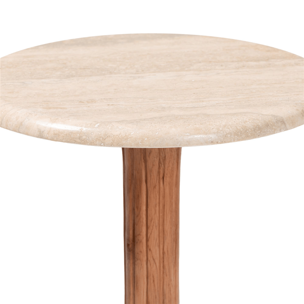 bali & pari Usama End Table with Marble Stone Top