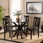 Baxton Studio Mare Dark Brown Finished Wood 5pc. Dining Set - image 7