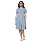 Petite Architect&#40;R&#41; Short Sleeve Solid Tiered Fit & Flare Dress - image 1