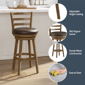 HH2 Home Ronan Slat Ladder Back Adjustable Height Swivel Stool - image 10