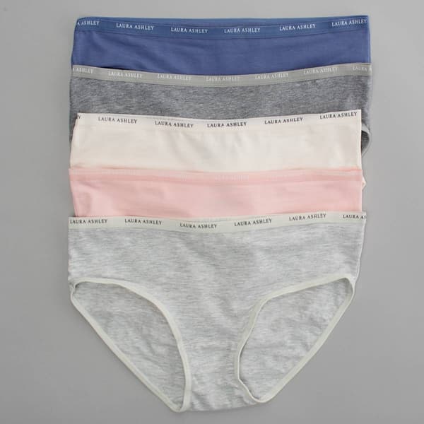 Womens Laura Ashley(R) 5pk. Bikini Panties LS9540-5PKKI - image 