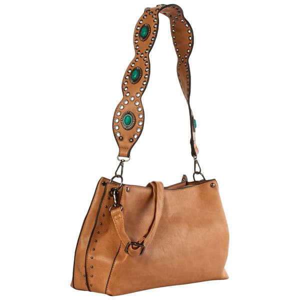 Sam & Hadley Triple Compartment Riveted Strap Crossbody