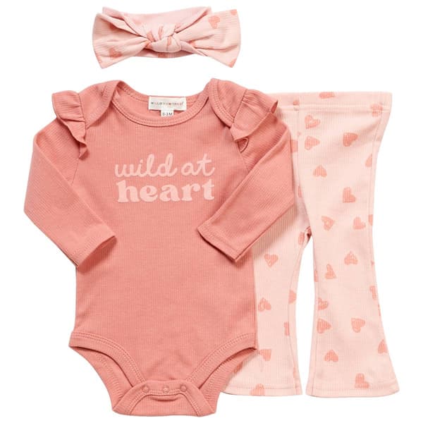 Baby Girl (NB-9M) Willow & Whimsy(R) 3pc. Wild  Bodysuit Set - image 