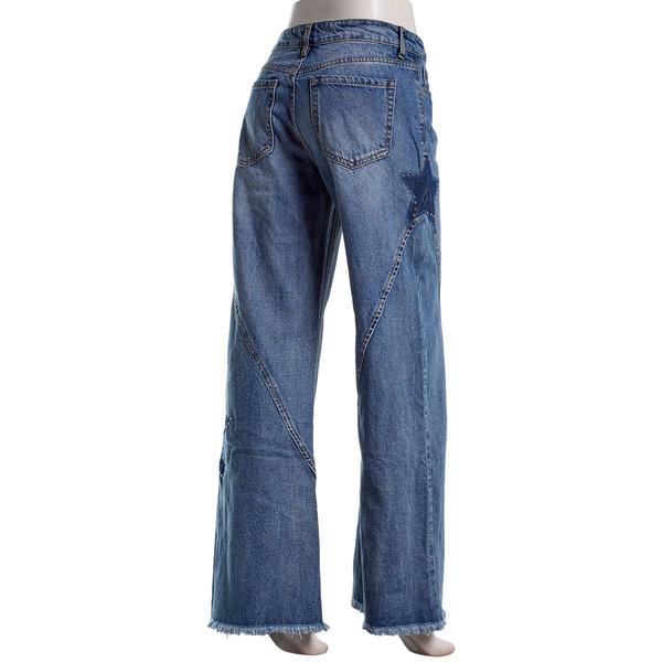 Juniors YMI® Studded Star Wide Leg Jeans