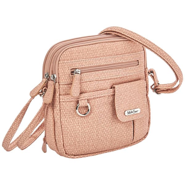 MultiSac N/S Zip Around Crossbody - Pale Rose