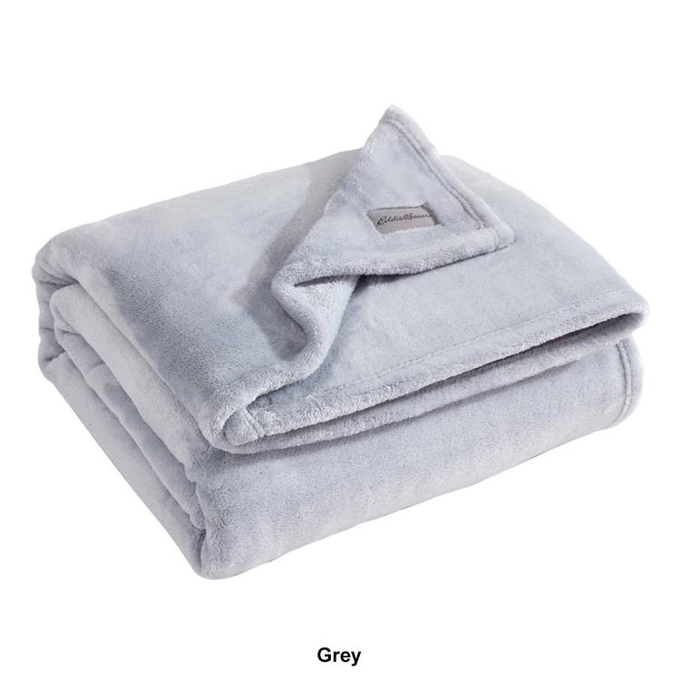 Eddie Bauer Ultra Lux Plush Solid Plush-Fleece Throw