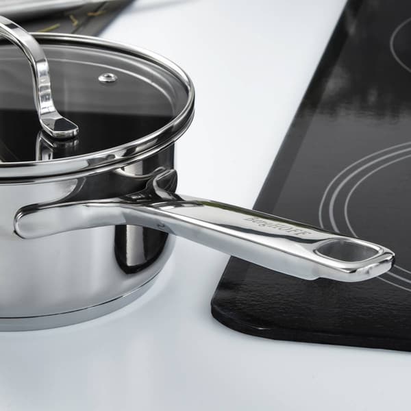 BergHOFF Helix Stainless Steel 1.6qt. Saucepan w/ Glass Lid