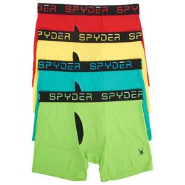 Mens Spyder 4pk. Performance Fly Front Boxer Briefs